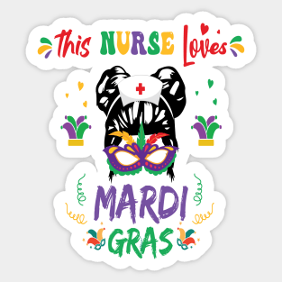 This Nurse Loves Mardi Gras Sticker